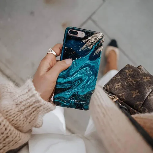Vista 7 de BURGA Funda para teléfono compatible con Samsung Galaxy S23 – Carcasa rígida híbrida de 2 capas + funda protectora de silicona – Piedra de jade