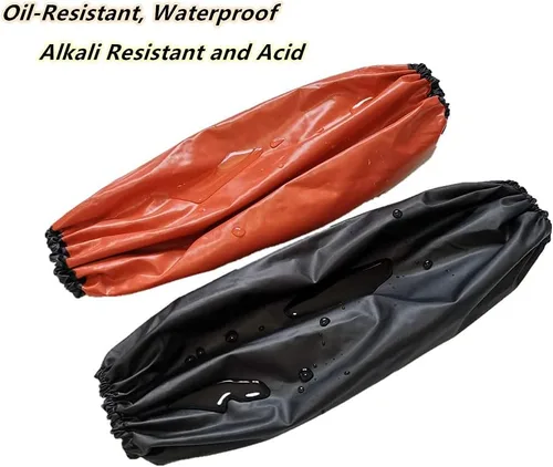 Vista 3 de TonLing Fundas impermeables para brazos, protector de brazo de PVC, protección a prueba de aceite, protector de antebrazo para limpiar peces, lavado