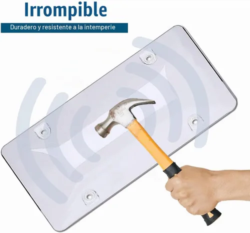 Vista 6 de Zone Tech - Protectores transparentes para marco de matrícula, paquete de 2 protectores de burbujas para todo tipo de clima, se adapta a cualquier
