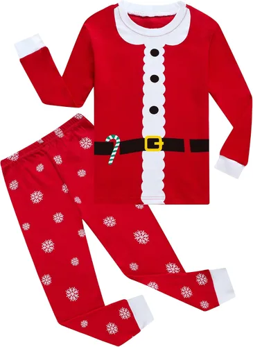 Vista 23 de KikizYe - Conjunto de pijamas para niños y niñas pequeños y grandes, ropa de dormir de 100% algodón 33/4 piezas/dinosaurio
