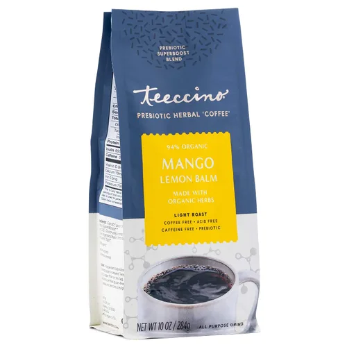 Vista 9 de Teeccino Chocolate Oscuro Prebiótico SuperBoost™ Alternativa al Café - Apoya los Probióticos con Café Herbal Sin Cafeína que Contiene 3 Prebióticos