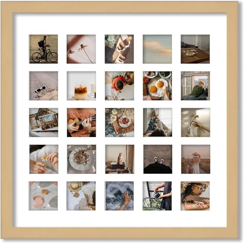 Vista 11 de Marco de fotos de Instagram mate marrón Barnwood para 1 foto