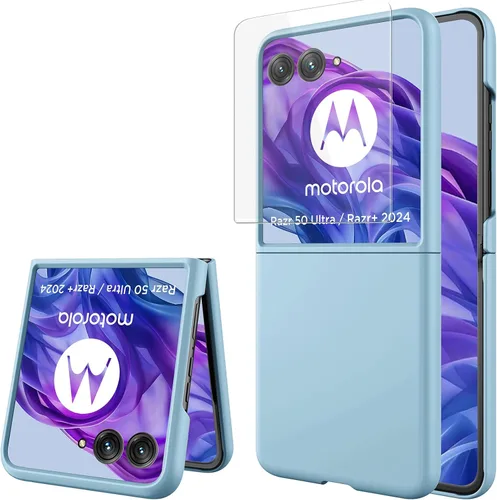 Vista 29 de Miimall Funda delgada para Galaxy Flip 7 con protector de pantalla integrado, grado militar, a prueba de golpes, a prueba de caídas, delgada