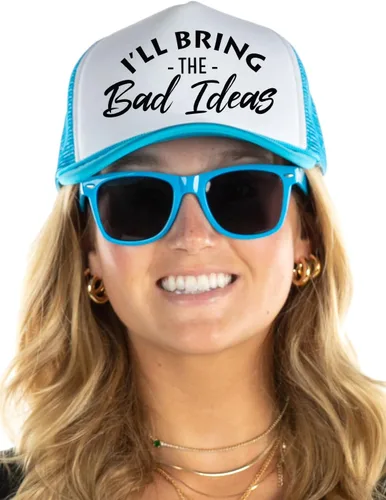 Vista 3 de Funky Junque Gorra de béisbol de malla para mujer, para despedida de soltera