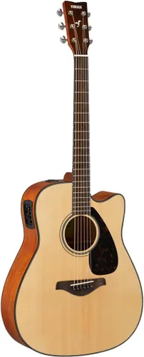 Vista 7 de Yamaha FS800J - Guitarra acústica de cuerpo pequeño con parte superior sólida, natural, concierto