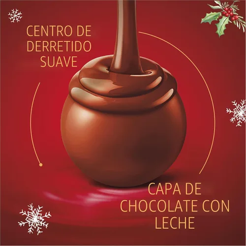 Vista 6 de Lindt LINDOR Caja de Regalo Tradiciones de Trufas de Chocolate con Leche, Caramelo de Chocolate con Leche con Centro de Trufa Suave y Derretido, 6.8