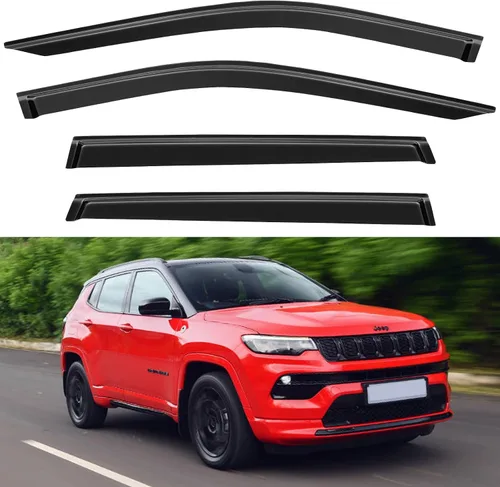 Vista 122 de YQAUTEC - Viseras para ventana, protectores contra la lluvia, compatibles con Subaru WRX 2015-2021, deflectores de viento para ventanas, viseras