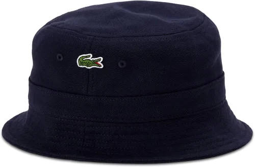 Vista 5 de Lacoste Sombrero de pescador de piqué de cocodrilo sólido para hombre, Baya Negro