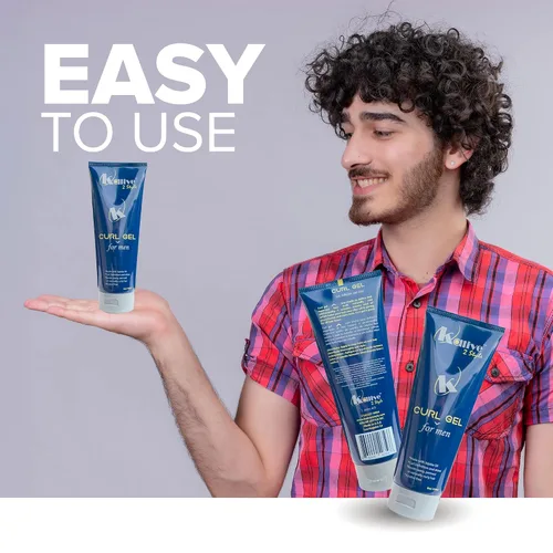 Vista 4 de KALIVE - Gel de rizos para hombres de 8 onzas, gel para el cabello para hombres, calidad en productos para el cabello para hombres, define rizos