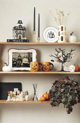Vista 6 de Lenox Figura de casa iluminada de Halloween vintage