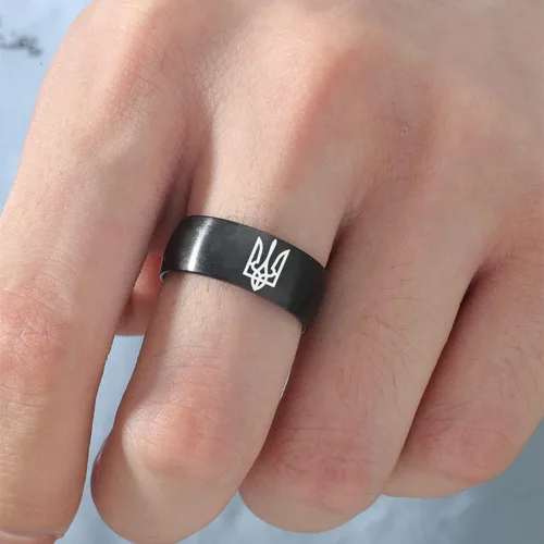 Vista 7 de Supra Diamanto 6 anillos de acero inoxidable para hombres, tótem pulido grabado, anillo de tungsteno tamaño 8-0.394-0.315in, joyería de moda