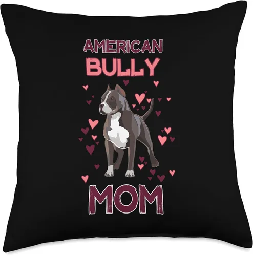Vista 5 de Funny American Bully Mom Quote Designs Mom American Bully Lover for Owner - Almohada (16.0 x 16.0 in), multicolor