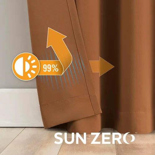 Vista 139 de Sun Zero Soho Paquete de 2 paneles de cortinas opacas con ojales de eficiencia energética, 54 x 84 pulgadas, color plateado Gris plateado