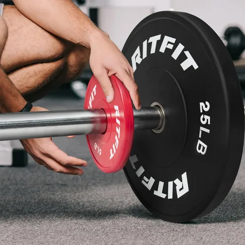 Vista 9 de RitFit Fractional Weight Plates, Rubber Coated Color Coded for Home Gym Rubber Coated with ±10g Accuracy, Color Coded for Quick ID, Progressive
