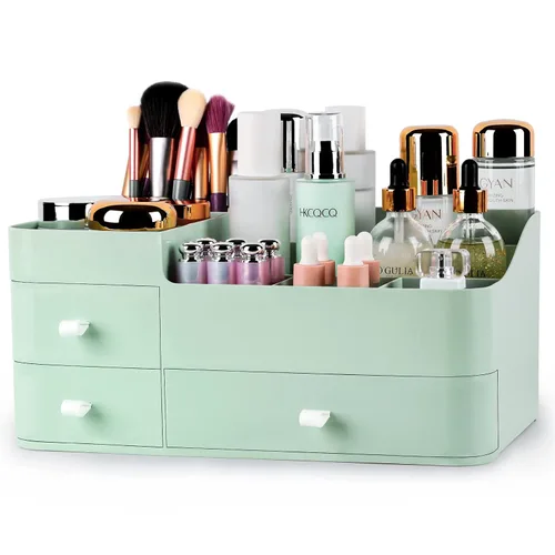 Vista 10 de Organizador de perfume de colonia con cajones, almacenamiento de perfumes grandes para encimera, soporte de perfume para colonia, desodorante