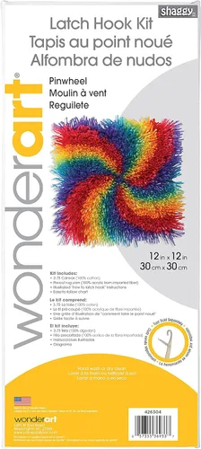 Vista 3 de Kit de alfombra de nudos con diseño de perro peludo de Wonderart Molinete Shaggy 12 x 12