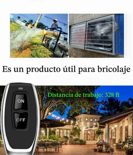 Vista 4 de Interruptor remoto inalámbrico de 12 V, CC 12 V/24 V/48 V/72 V/40 A, interruptor RF inalámbrico para puerta de garaje, ventilador, lámpara, bomba