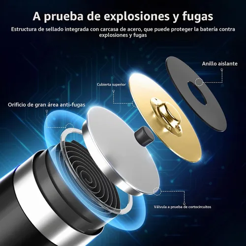 Vista 5 de POWEROWL Baterías AA recargables, alta capacidad de 2800 mAh, batería Premium NiMH doble A -12