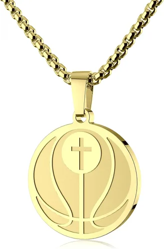 Vista 18 de Luke 1:37 Christian Sports Pendant Necklace Gift for Men Women Athletes