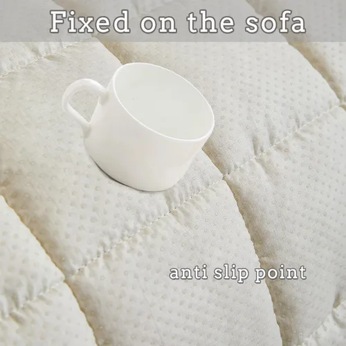 Vista 6 de Tiwwie Funda de sofá para perros, fundas de sofá para mascotas de textura esponjosa, fundas de sofá geométricas de jacquard coral, lavables