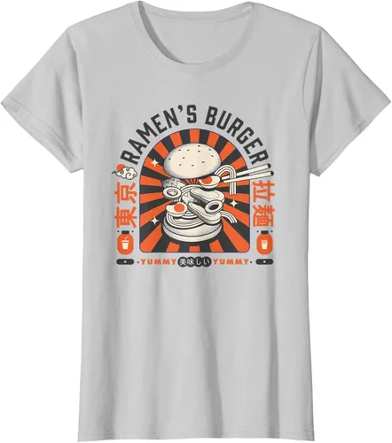 Vista 19 de Ramen's Burger Japan Art Anime Ramen Japon Pop Style Vintage Camiseta, gris, S Gris Oscuro