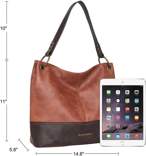 Vista 5 de Montana West Hobo Bag - Bolsos y bolsos para mujer con asa superior con cremallera