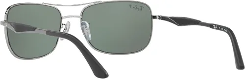 Vista 6 de Ray-Ban Gafas de sol cuadradas polarizadas de metal RB3515 para hombre