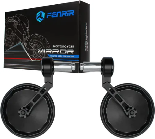 Vista 3 de FENRIR Espejo de motocicleta con adaptador para Z900RS Z650RS Vulcan S Eliminator ZRX1100 ZRX1200 Z400 Z500 Z750 Z800 Z900 Z1000 ZH2 Ninja400