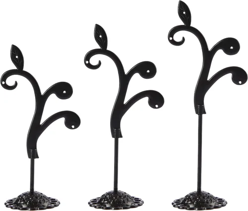 Vista 6 de AUTODECO - Soporte para pendientes de metal, desmontable, para fotografía, joyas, accesorios, exposición, armario, tienda al por menor, 3 piezas