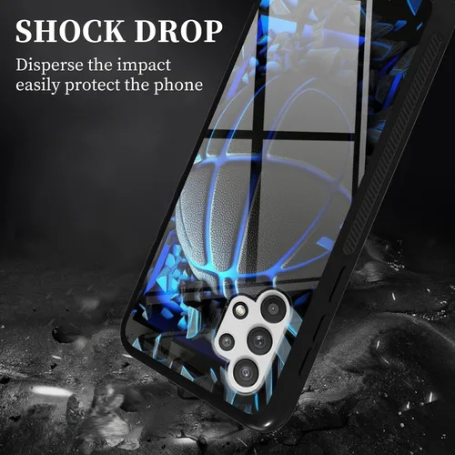 Vista 6 de Funda para Samsung Galaxy A32 5G agarre de teléfono con soporte extensible soporte soporte soporte, TPU suave parachoques a prueba de golpes