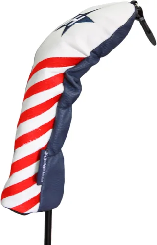 Vista 2 de USA #3 Hybrid Patriot Golf Head Cover Edición Limitada Vintage Retro Patriótico Rojo Blanco Azul Bandera Americana Cubierta