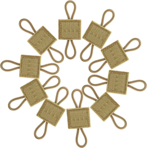 Vista 8 de FRTKK Paquete de 10 soportes tácticos para equipo con clip Molle Web Dominator con cuerdas elásticas para mochilas tácticas, bolsas Molle