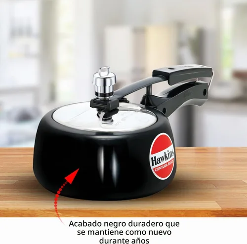 Vista 6 de [Usado] Hawkins Olla a presión Contura Black 1,5 litros