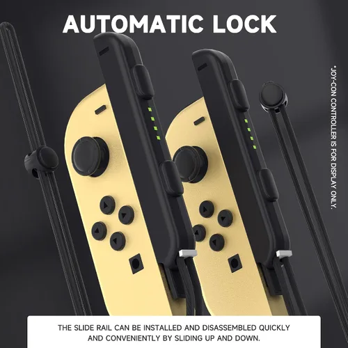 Vista 6 de Joycon Wrist Straps for Switch, Replacement for Joy Con Strap 4 Pack, Adjustable Switch Joycon Wrist Strap 2 Pair (Black and White)