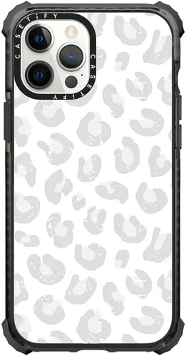 Vista 32 de CASETiFY Funda Ultra Impact para iPhone 12 Pro Max - Adhesivo Aries Moross, color negro transparente