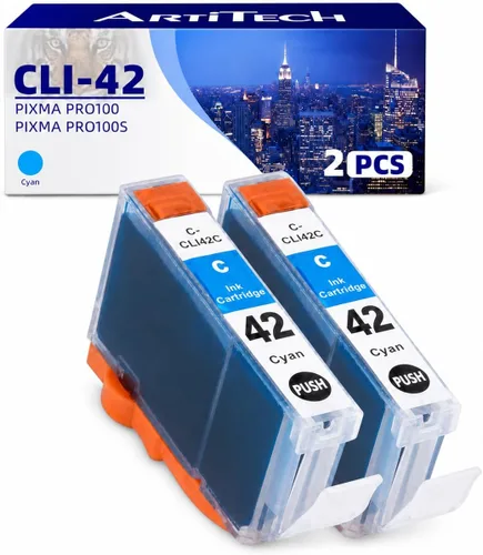 Vista 8 de CLI-42 Pixma Pro-100 - Cartucho de tinta de repuesto para Canon CLI42 GY CLI-42 LGY compatible con impresoras Pixma Pro-100 Pro-100s, paquete de 4
