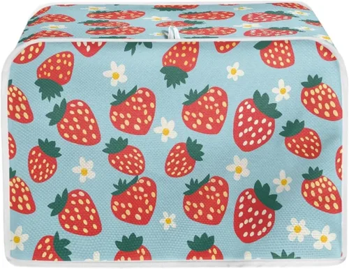 Vista 46 de chaqlin Cubierta para tostadora con estampado de chocolate, 2 rebanadas, resistente a las manchas, cubierta para horno de pan de diseño divertido