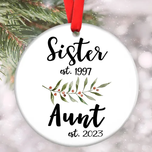 Vista 18 de Adornos familiares personalizados, adorno de Navidad familiar, decoración del hogar de Navidad, regalos de Navidad para la familia, adornos de árbol