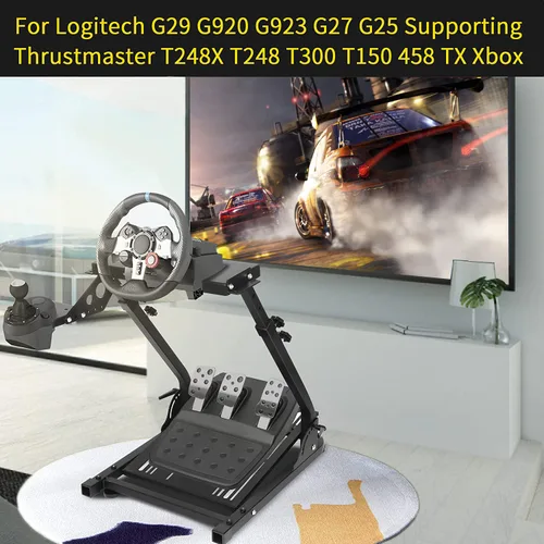 Vista 3 de Guil Vim Racing Wheel Stand Steering Wheel Stand Shifter Mount Adjustable Racing Stand for Logitech G29 G920 G27 G25 G923 Supporting Thrustmaster