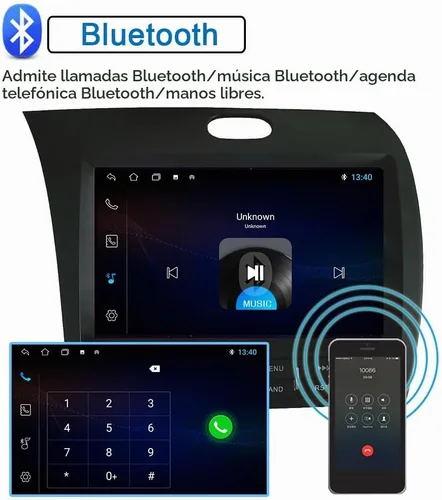 Vista 8 de 8 Core 2G+32G para KIA Cerato K3 Forte 2013-2018 Radio Android con Carplay inalámbrico Android Auto, 9 pulgadas IPS pantalla táctil estéreo