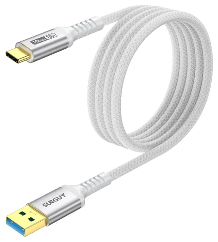 Vista 18 de SUNGUY Cable USB C para Android Auto de 10 Gbps, 1.5 pies 3A USB 3.1 Gen 2, carga rápida y transferencia de datos, cable USB C CarPlay, compatible