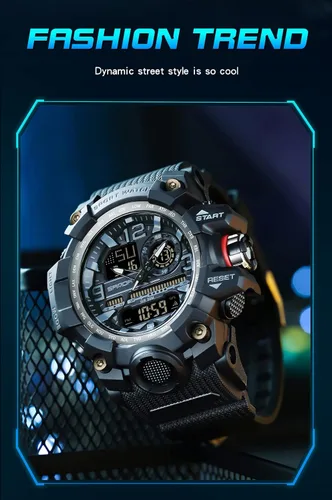 Vista 6 de Relojes deportivos para hombre, reloj digital militar impermeable, reloj electrónico táctico del ejército para hombres, relojes de pulsera