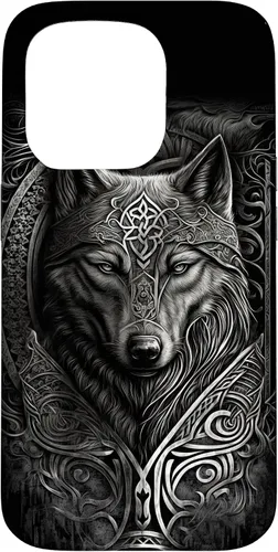 Vista 14 de Stylish Viking Wolf Design Wild Animal Viking Wolf Case for iPhone 17