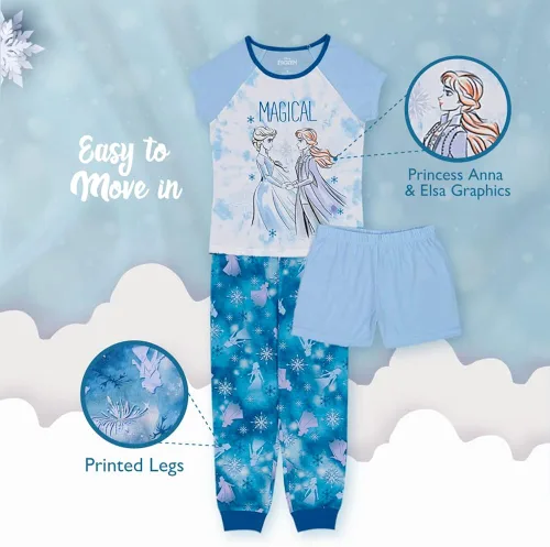 Vista 4 de Disney Conjunto de pijama de 3 piezas de Minnie Mouse de Descendientes Frozen Princesas Minnie Mouse Oh So Magical 2