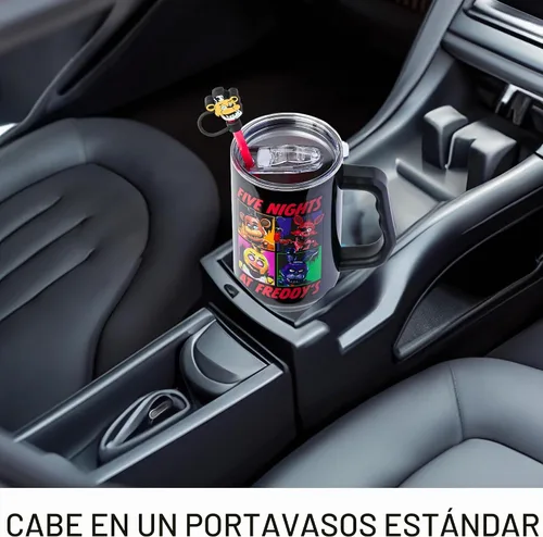 Vista 6 de Silver Buffalo Five Nights at Freddy's, vaso de acero inoxidable, 40 onzas Cinco noches en la entrega especial de Freddy