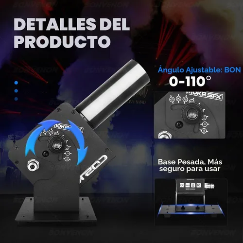 Vista 7 de MOKA SFX Máquina de chorro de CO2 Máquina de chorro de cañón de CO2 Control de potencia ajustable de ángulo de 110 ° para espectáculos de fiesta