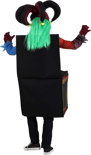 Vista 5 de Fun Costumes Disfraz de Jack en la caja encantado Disfraz de Jack In The Box para niños, disfraz de payaso Jack en la caja para niños