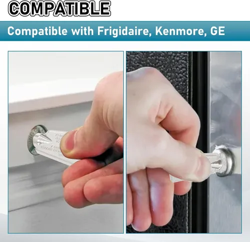 Vista 5 de 216702900 Llaves de puerta de congelador de metal, compatibles con Frigidaire, Kenmore, GE, reemplaza AP4071414 PS2061565 AP2113733 AP4301346