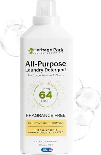 Vista 13 de Heritage Park - Detergente para ropa de lujo Detergente para ropa natural y enzimático probado por dermatólogos, a base de plantas, respetuoso
