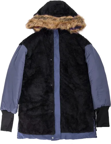 Vista 6 de GRACE KARIN Abrigos de parkas gruesos con capucha para mujer resistentes al viento impermeables de piel sintética con bolsillos